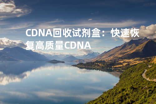 CDNA回收试剂盒：快速恢复高质量CDNA